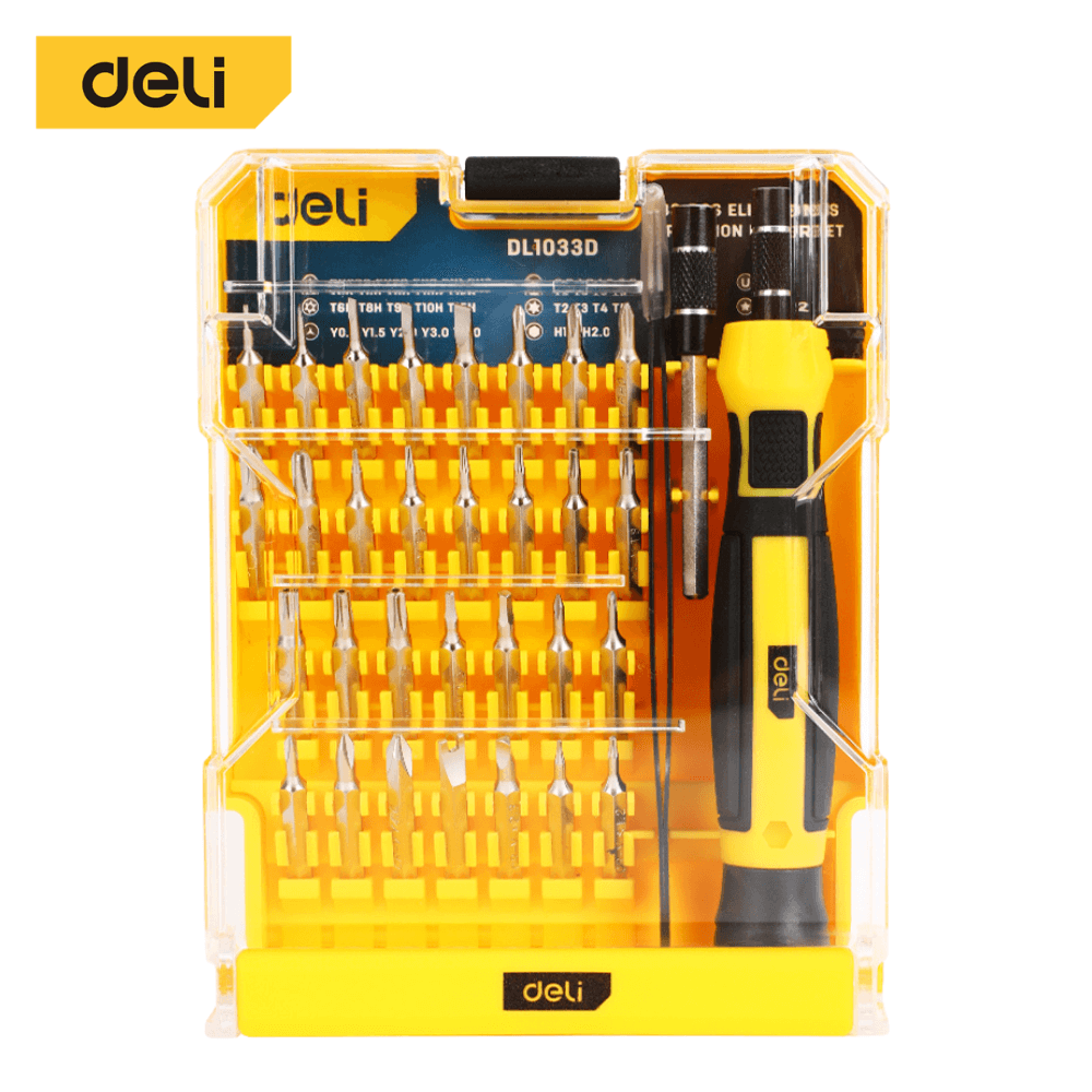 ชุดไขควงเปลี่ยนหัว DELI EDL1033D-YL-01 33ชิ้น_9